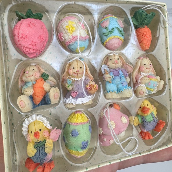 24 Vtg 1999 Spring Easter Small Resin Ornaments Gardening Grannycore Grandmacore - Picture 8 of 9